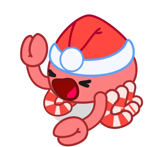 Santa's Crab- Sticker