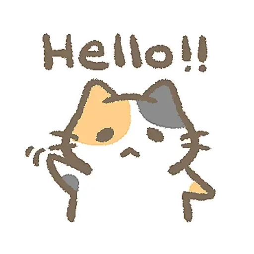 Calico Cat & Shiba Dog- Sticker