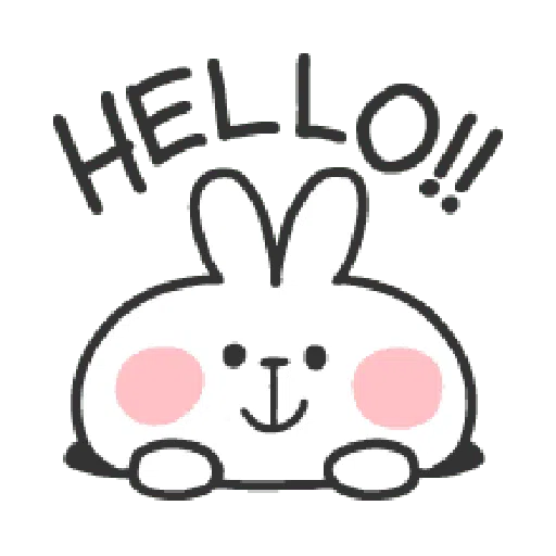 Rabbit Doodle 01- Sticker