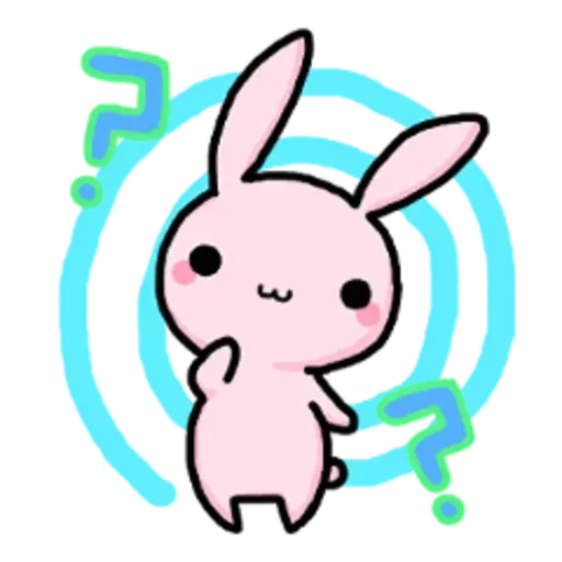 Rabbit pink- Sticker