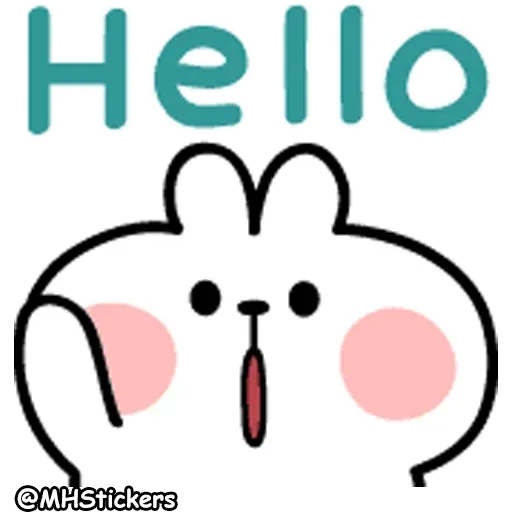 Spoiled Rabbit A Word Emoji - Sticker 2