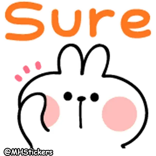 Spoiled Rabbit A Word Emoji - Sticker 6