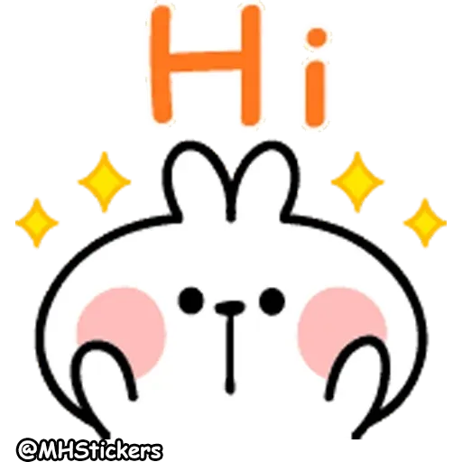 Spoiled Rabbit A Word Emoji- Sticker