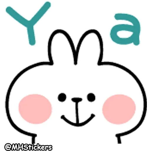 Spoiled Rabbit A Word Emoji - Sticker 7