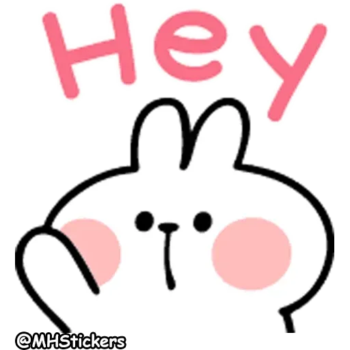 Spoiled Rabbit A Word Emoji - Sticker 3