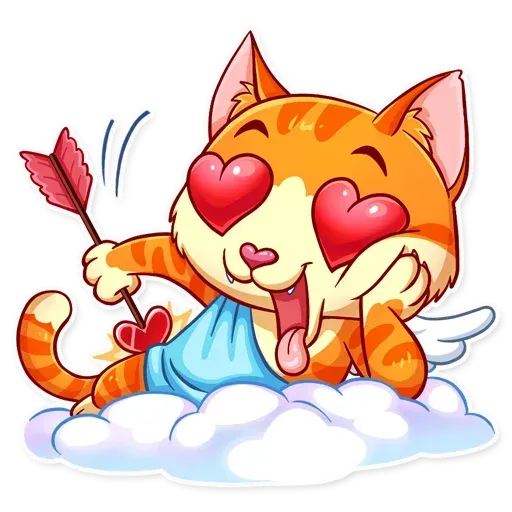 Cupid Cat - Sticker 3