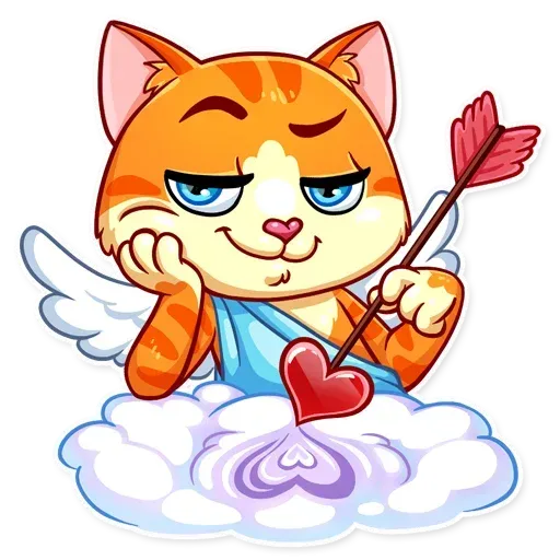 Cupid Cat - Sticker 8